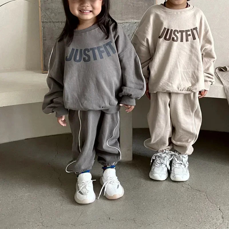 JUSTFIT Oversized Sweatshirt & Jogger Set – 2PCS