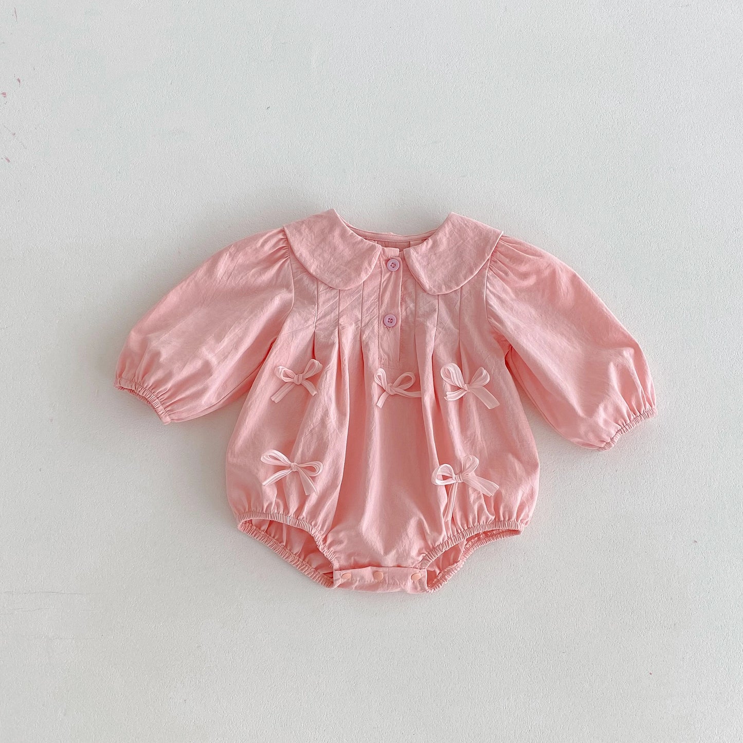 Sweet Bow Princess Onesie – Adorable Long-Sleeve Romper for Baby Girls (0-1Y)