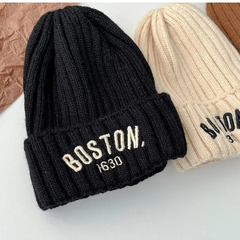 Boston Knit Beanie – Cozy Winter Hat for Kids