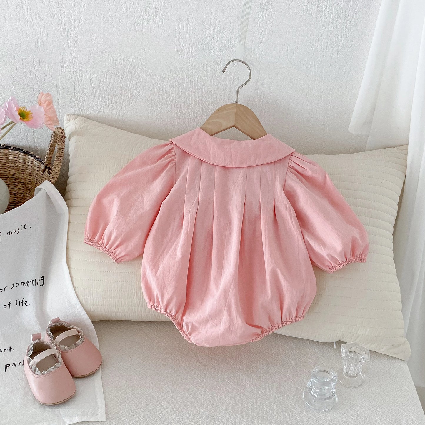 Sweet Bow Princess Onesie – Adorable Long-Sleeve Romper for Baby Girls (0-1Y)