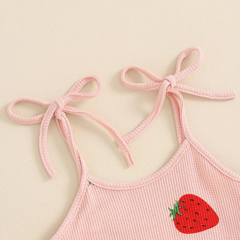Summer Strawberry Girls Jumpsuit (1-5Y)