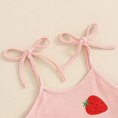 Summer Strawberry Girls Jumpsuit (1-5Y)