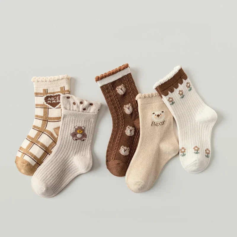 Floral Cotton Socks – 5 Pairs