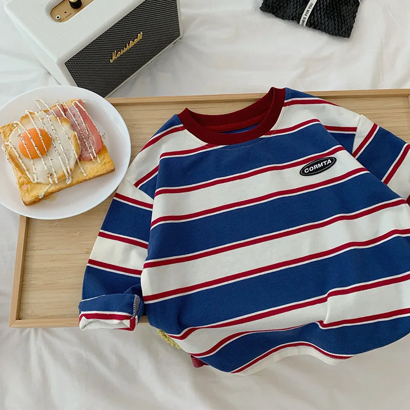 Striped Long-Sleeve Tee – Classic Cotton Top