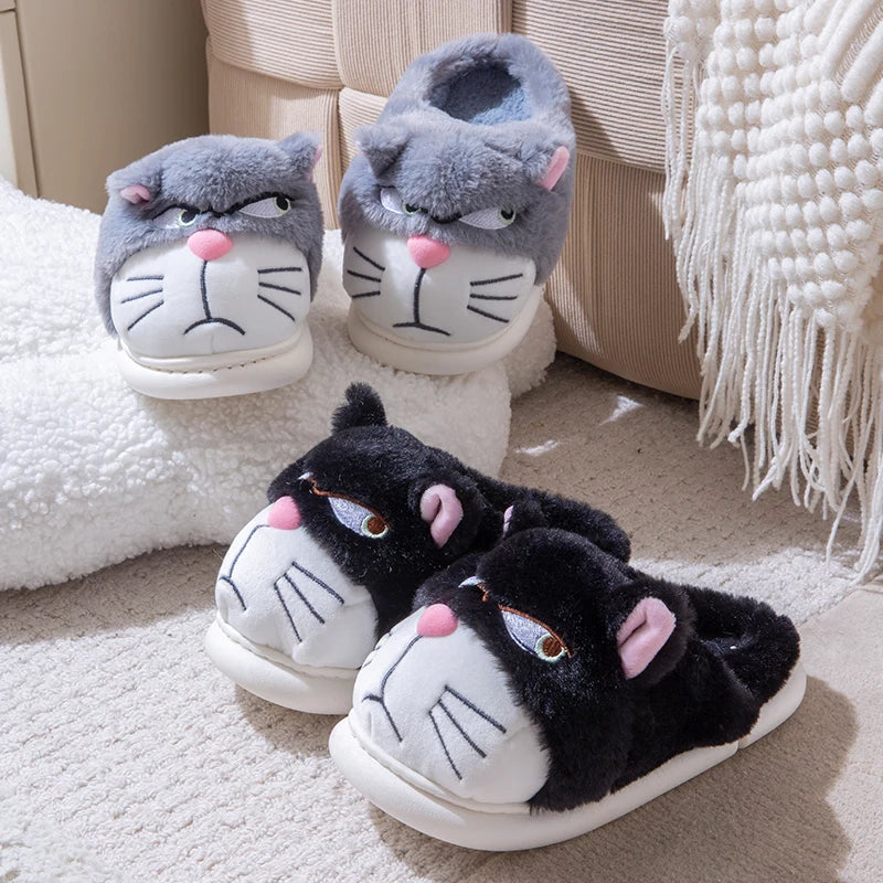 Elegant Plush Cartoon Home Slippers (Large Size)